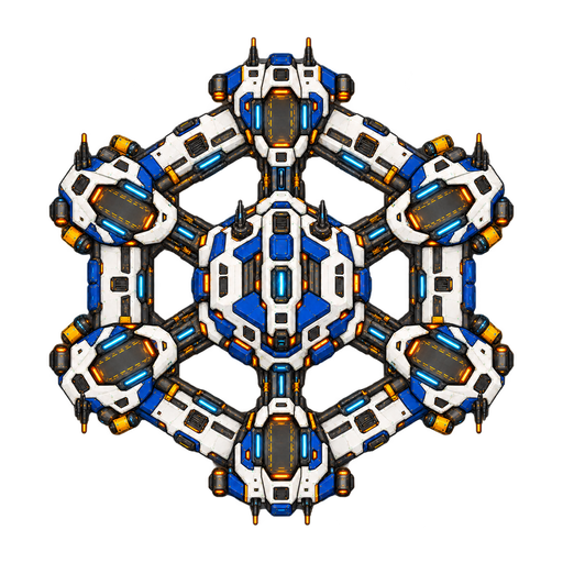The Star Rangers command station, built around a central core with four armored arms